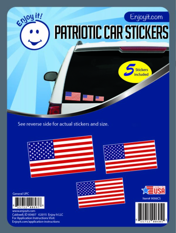 Traditional U.S.A. Flag Car Stickers-0