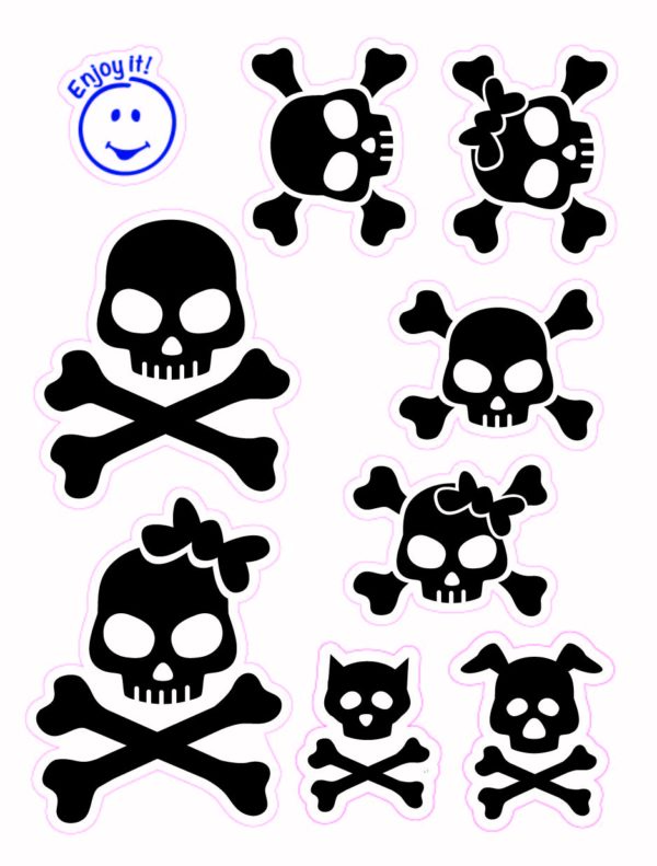 Skull Car Stickers-19