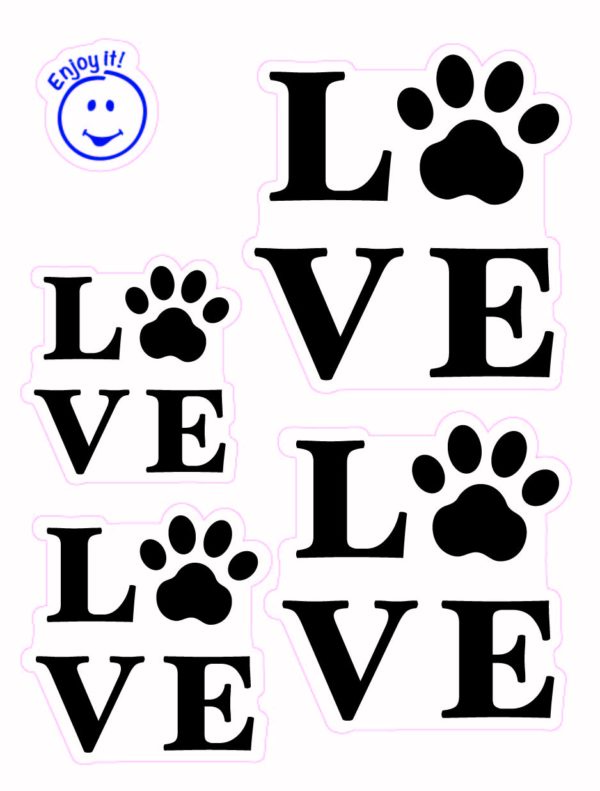 Love and Paw Car Stickers-26