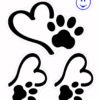 Heart and Paw Car Stickers-24