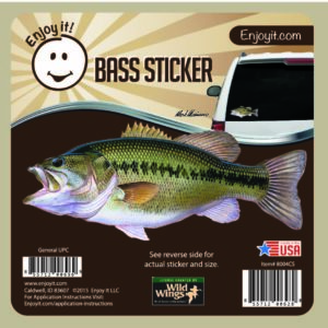Largemouth Bass Full Color Car Sticker-0