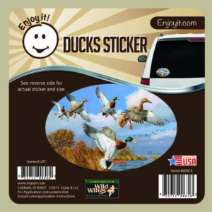 Ducks Scene Car Sticker-0