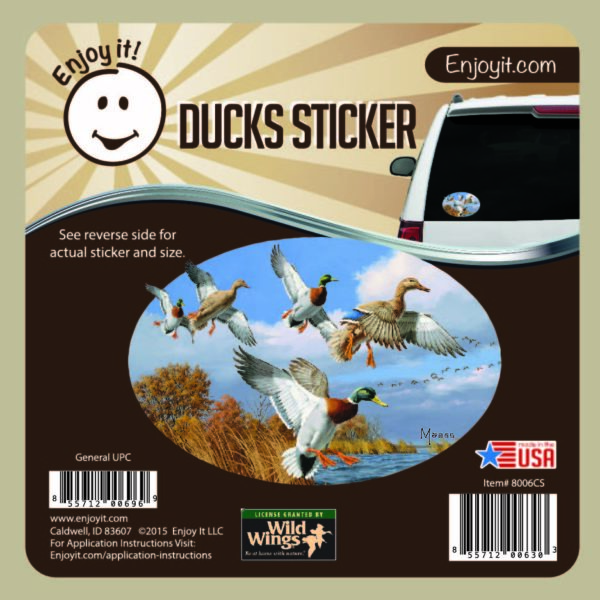 Ducks Scene Car Sticker-0