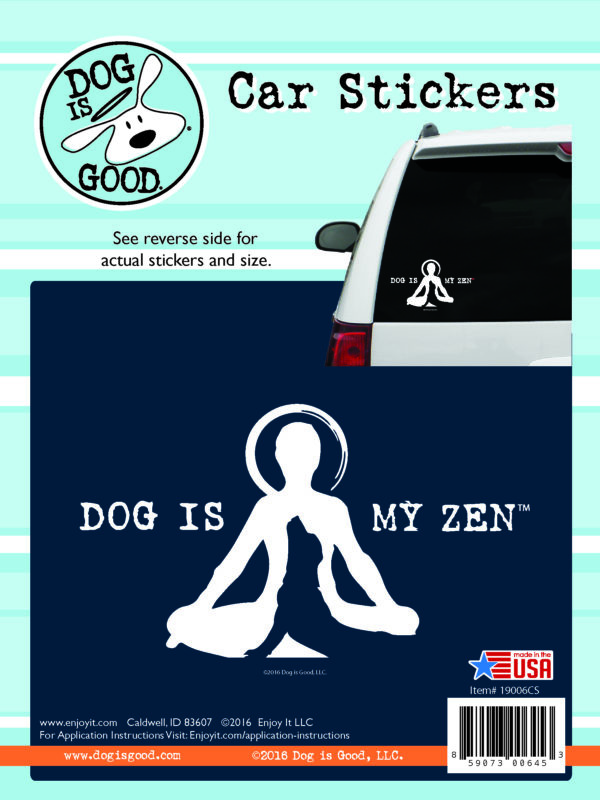 Dog Is My Zen Car Sticker-0