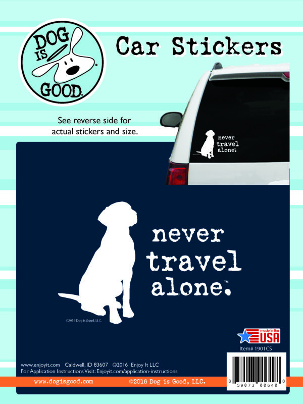 Never Travel Alone Car Sticker-0