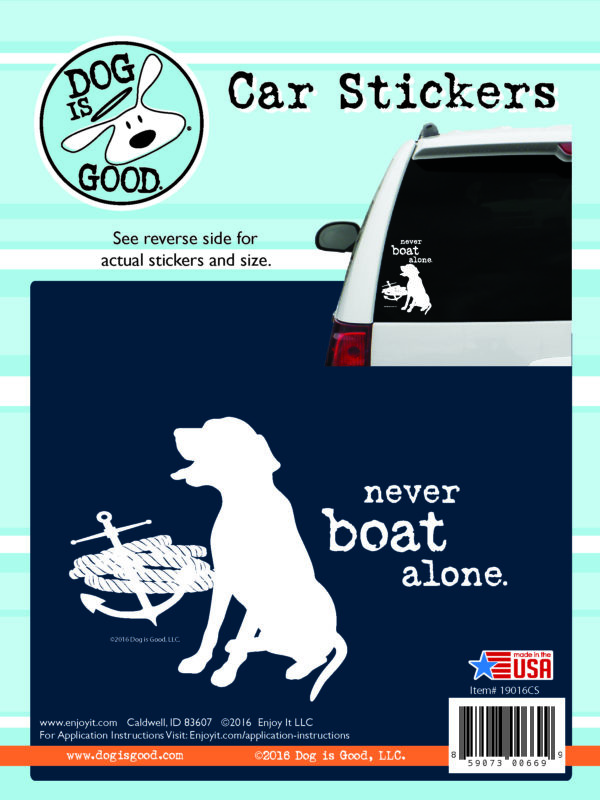 Never Boat Alone Car Sticker-0