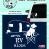 Never RV Alone Car Sticker-0