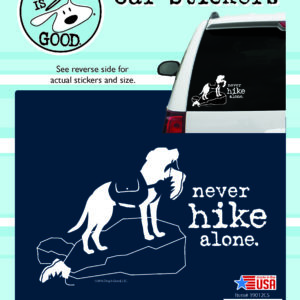 Never Hike Alone Car Sticker-0