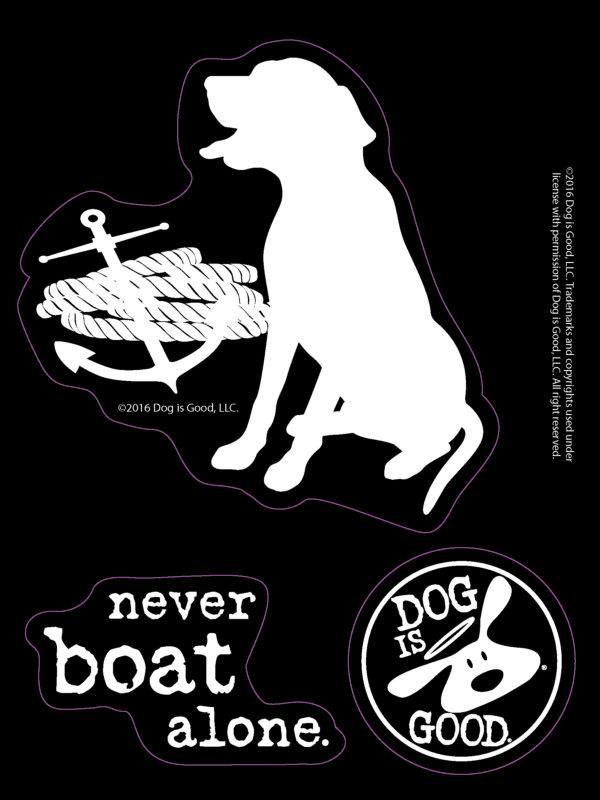 Never Boat Alone Car Sticker-220