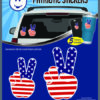 Peace Hand U.S.A. Flag Stickers-0