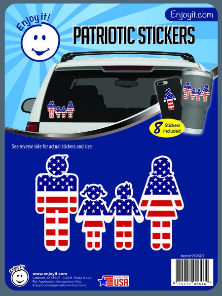 Family U.S.A. Flag Stickers-0