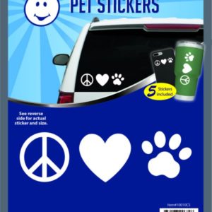 Peace, Heart and Paw Car Stickers-0