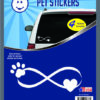 Infinity Symbol with Pet Paw Car Stickers-0