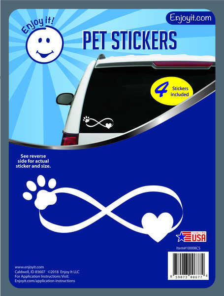 Infinity Symbol with Pet Paw Car Stickers-0