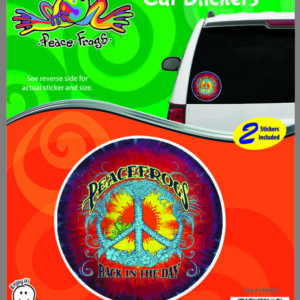 Back in the Day Peace Frogs Car Sticker-0