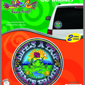 Lifes a Trip Peace Frogs Car Sticker-0