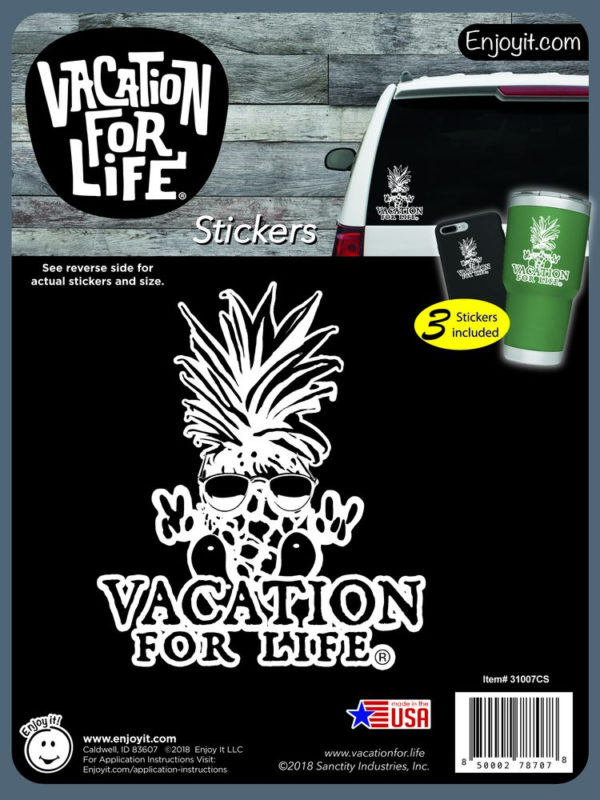 Pineapple Guy - Vacation For Life Stickers-0